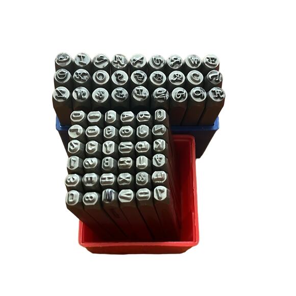 Vintage Letter and Number Metal Punch Set - Picture 2 of 2